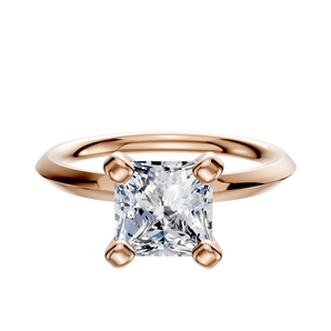 14K Rose Gold 4 Prong Classic Knife Edge 2.0mm Engagement Ring