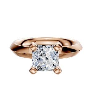 14K Rose Gold 4 Prong Classic Knife Edge 3.0mm Engagement Ring