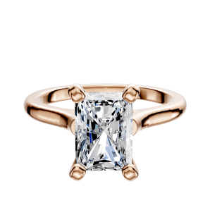 14K Rose Gold 4 Prong Cathedral Dome 2.0mm Engagement Ring