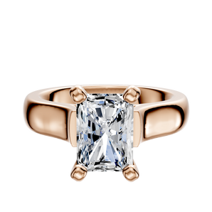 14K Rose Gold 4 Prong Cathedral Dome 4.0mm Engagement Ring