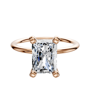 14K Rose Gold 4 Prong Classic Dome 1.5mm Engagement Ring