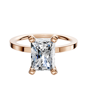 14K Rose Gold 4 Prong Classic Flat 1.5mm Engagement Ring