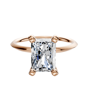 14K Rose Gold 4 Prong Classic Knife Edge 1.5mm Engagement Ring