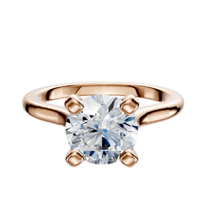 14K Rose Gold 4 Prong Cathedral Dome 2.0mm Engagement Ring