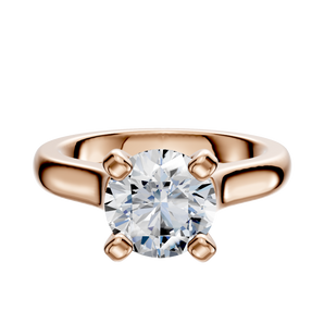 14K Rose Gold 4 Prong Cathedral Dome 3.0mm Engagement Ring