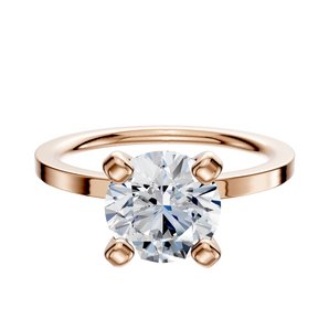 14K Rose Gold 4 Prong Classic Flat 1.5mm Engagement Ring