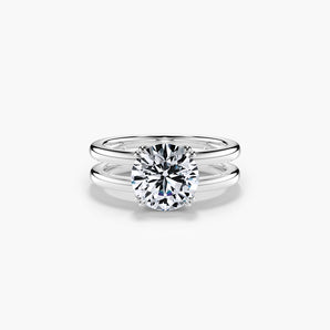 The Double Band Lab Diamond Engagement Ring