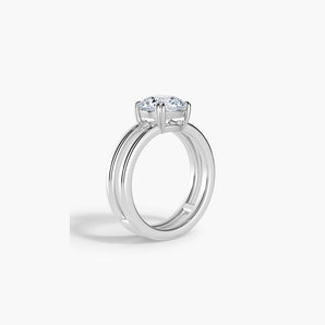 The Double Band Lab Diamond Engagement Ring