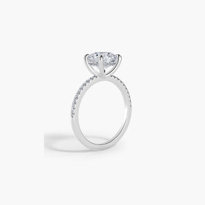 The Hidden Halo Pavé Band Lab Diamond Engagement Ring