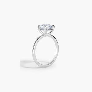 The Hidden Halo Plain Band Lab Diamond Engagement Ring