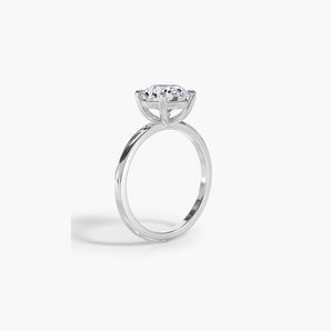 The Classic Solitaire 4-Prong Basket Setting Lab Diamond Engagement Ring