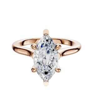 14K Rose Gold 6 Prong Basket Cathedral Dome 2.0mm Engagement Ring