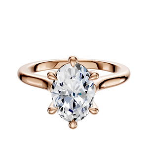 14K Rose Gold 6 Prong Basket Cathedral Dome 2.0mm Engagement Ring