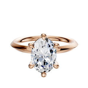 14K Rose Gold 6 Prong Basket Classic Knife Edge 2.0mm Engagement Ring