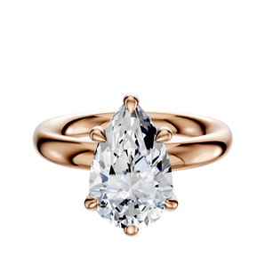 14K Rose Gold 6 Prong Basket Classic Dome 3.0mm Engagement Ring