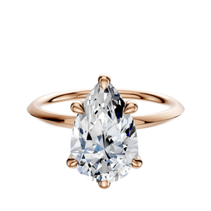 14K Rose Gold 6 Prong Basket Classic Knife Edge 1.5mm Engagement Ring