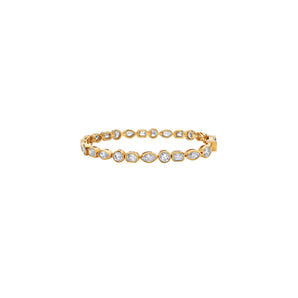Mix Shape Bezel Tennis Bracelet with Lab Diamonds