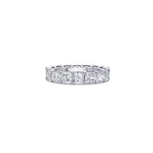 Cushion Eternity Wide Band with Lab Diamonds