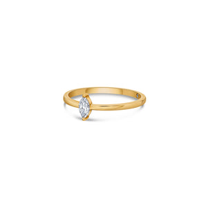 Line Stacking Ring with Marquise Lab Diamond