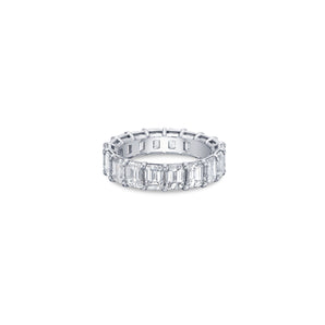 Emerald Cut Eternity Wide Band with Lab Diamonds