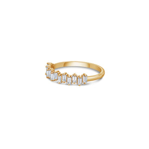 Staccato Band Ring with Baguette Lab Diamonds