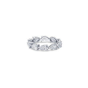 Pear Eternity Band with Lab Diamonds