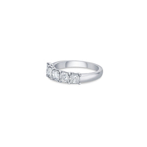 Five Stone Classic Band with Cushion Cut Lab Diamonds