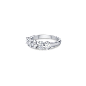 Five Stone Classic Band with Oval Cut Lab Diamonds