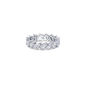 Pear Eternity Band with Lab Diamonds