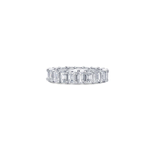 Emerald Cut Eternity Classic Band with Lab Diamonds