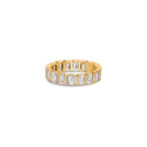 Emerald Cut Eternity Classic Band with Lab Diamonds