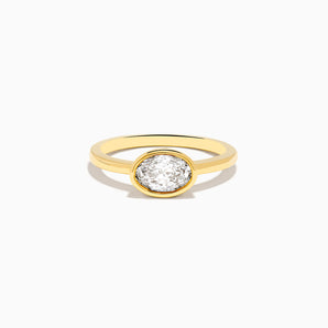 The East West Oval Bezel Ring