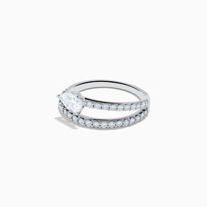 The Pavé Two Turn Pear Coil Ring