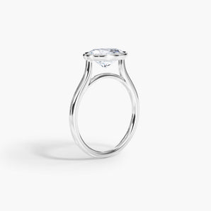 The Bezel East-West Lab Diamond Engagement Ring