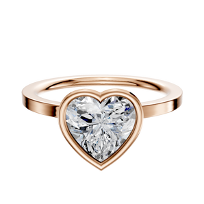 14K Rose Gold Bezel Full Bezel North/South Classic Flat 1.5mm Engagement Ring