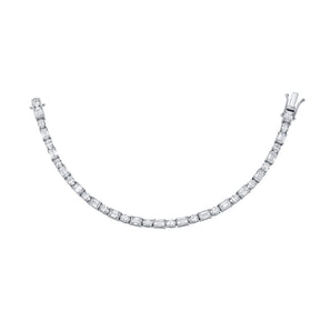 Classic Tennis Bracelet with Oval and Emerald Cut Diamonds