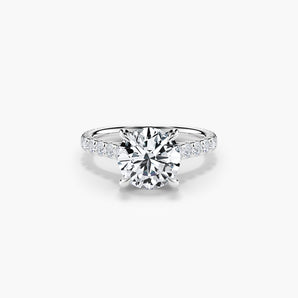 The Hidden Halo 3/4 Pavé Lab Diamond Engagement Ring