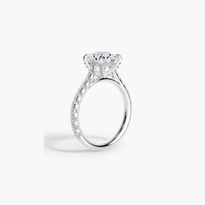 The Hidden Halo 3/4 Pavé Lab Diamond Engagement Ring