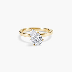 The Unique Tilt Pear Lab Diamond Engagement Ring