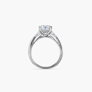 The Three Stone Round Brilliant Lab Diamond Engagement Ring