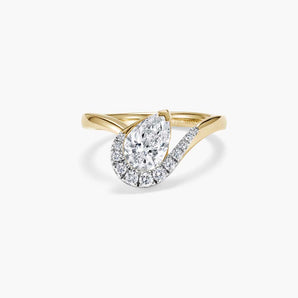 The Unique Angled Lab Diamond Engagement Ring