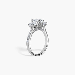 The Three Stone Oval Lab Diamond Engagement Ring